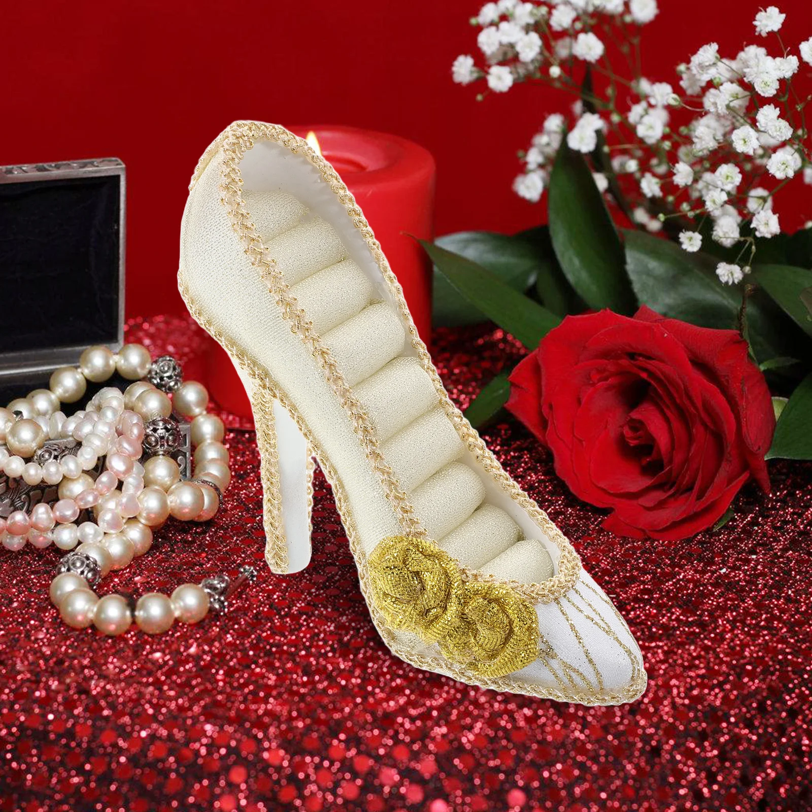 أحذية عالية الكعب عرض المجوهرات حامل بريق إنهاء حلقة حامل المنظم القرط رف مجوهرات صغيرة الجدول حامل بائع البيع بالتجزئة