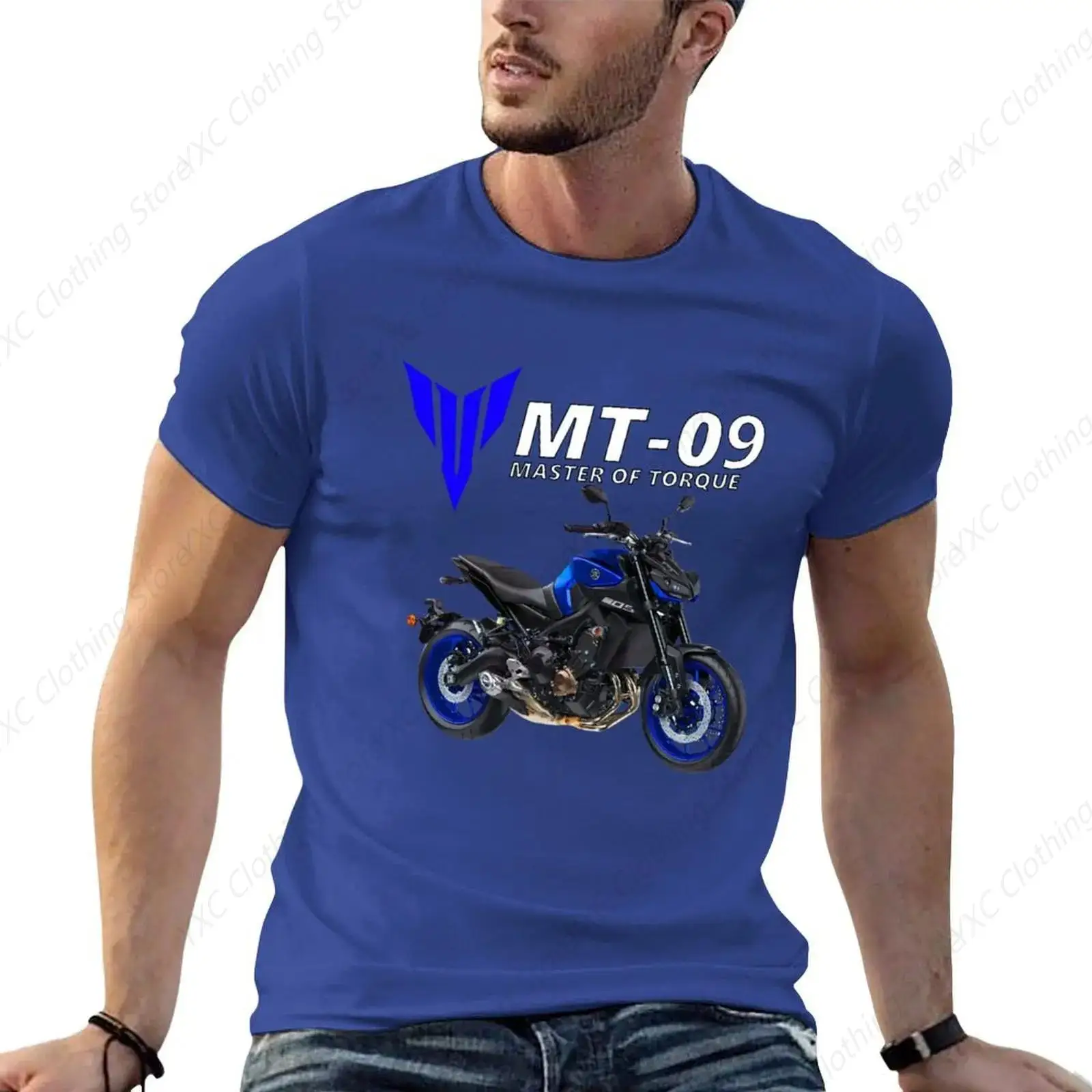 MT-09 Motorcycle For men's T-shirt- Short Sleeve Crew Neck Soft Fitted Tees S - 6XL Fresh Classic Basic Tshirts