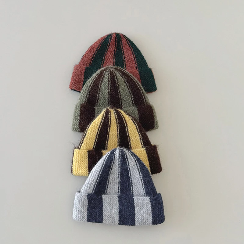 Winter Knitted leisure Hat for Children 2-7Y Beanies Hat Kid for Boy Cap Lovely Cute Watermelon Acrylic Hat for Boy/girl Hats view 2