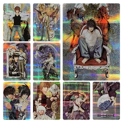 9Pcs/set Death Note Bronzing Collection Card Homemade Yagami Light Anime Characters Board Game Card Kids Toys Christmas Gift