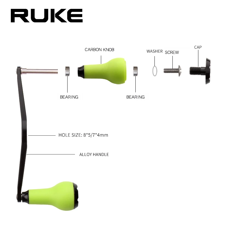 Imagem -05 - Ruke-alça de Alumínio para Carretel de Pesca 1pc 120 mm Material Tpe 8x5 7x4 mm Diaccessory