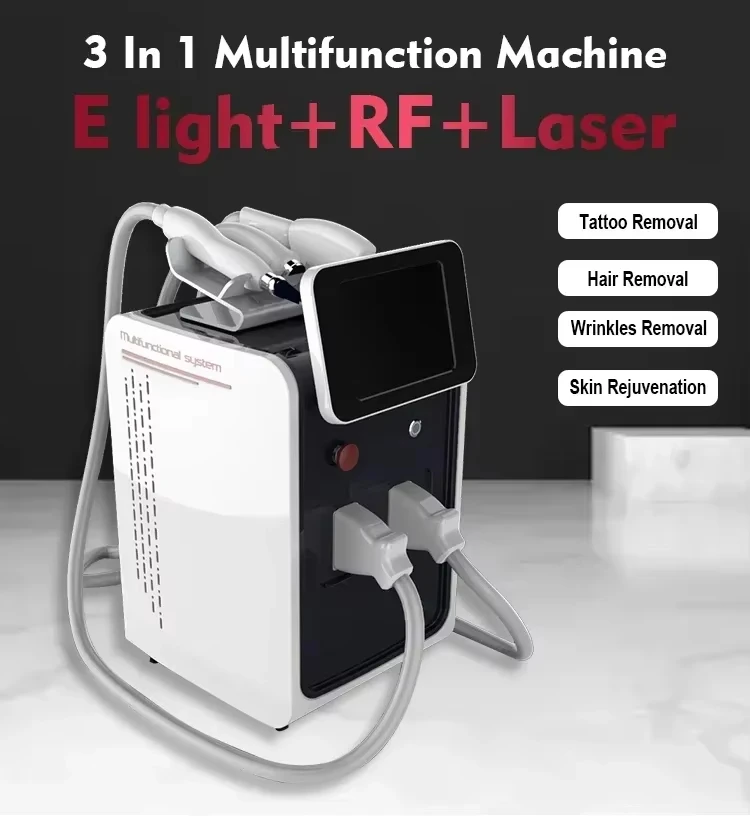 3 in 1 Diode Laser OPT IPL Hair Removal Machine Portable ND Yag Laser Remove Tattoo Professional Beauty Device Laser Hair Remov