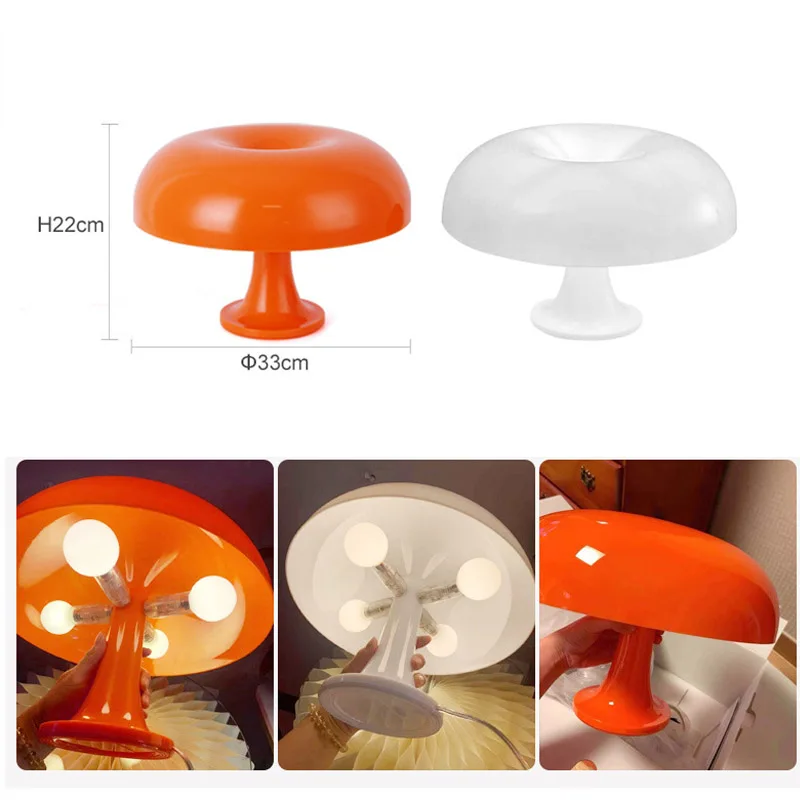 Mushroom Table Lamp Led Bedside Table Lamp Simple Style for Hotel Bedroom Decoration Lighting Modern Minimalist Desk Lights