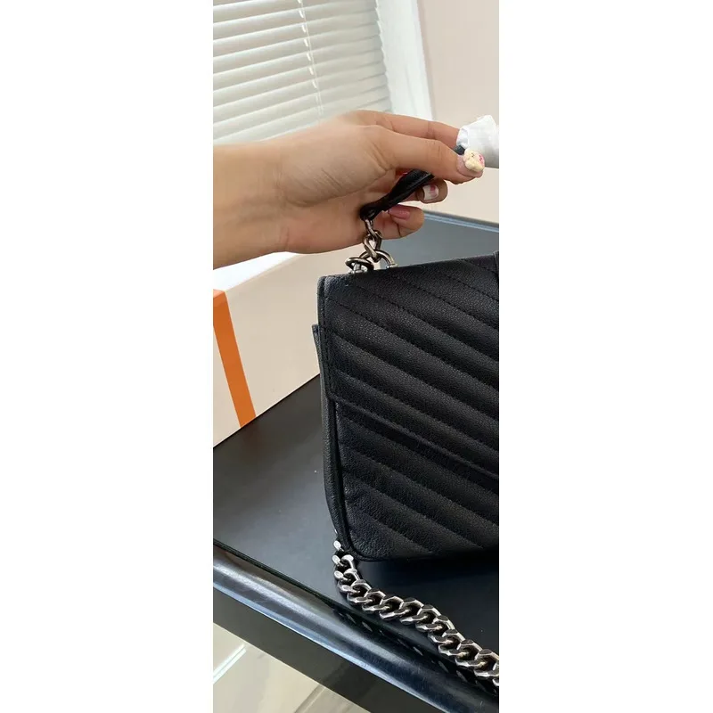 YS 2024 Commuter Fashion Bag Versatile Genuine Goat Pattern Demon Style Women's One Shoulder Crossbody Handbag