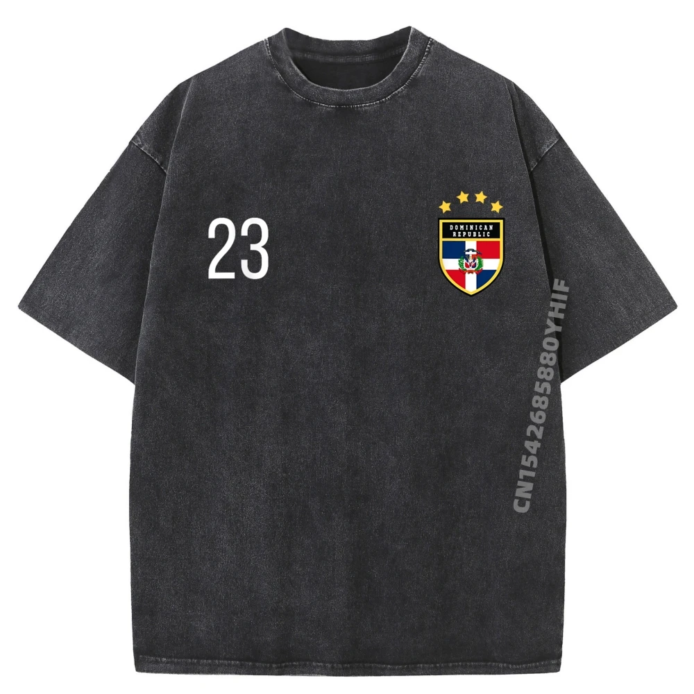 

Newest Washed Shirt Dominican Republic Number 23 Sports Jersey Twenty Three Camisas Basicas Hombre Graphic T Shirts For Men