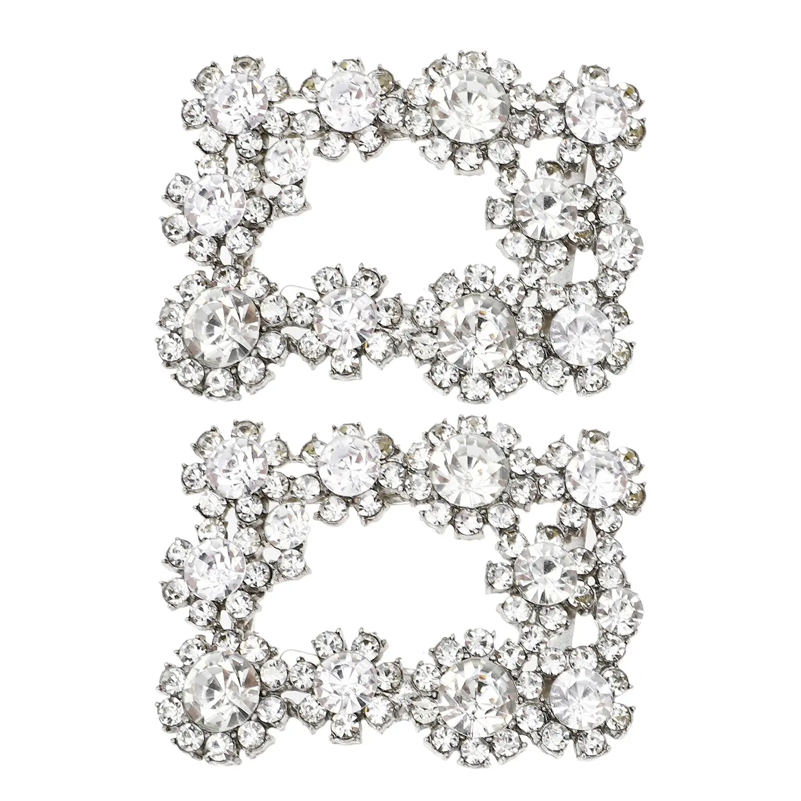 

Elegant Rhinestone Shoe Buckle Decorative Accessories Diy Wedding nament Scarf Bag Jewelry Clip Fastener Hanger Hardware