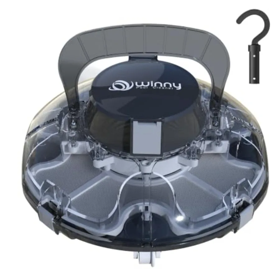 2026 Upgrade Cordless Pool Vacuum for Above Ground Pool, Automatic Pool Cleaner Robot Cleaning Up to 660 sq.ft, Dual-Layer Filt