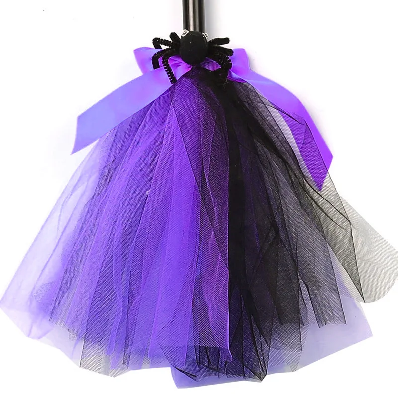 Halloween Cosplay Costume Accessories Witch Broomstick Quidditch Flying Prop Party Decoration for Women Girls 60cm