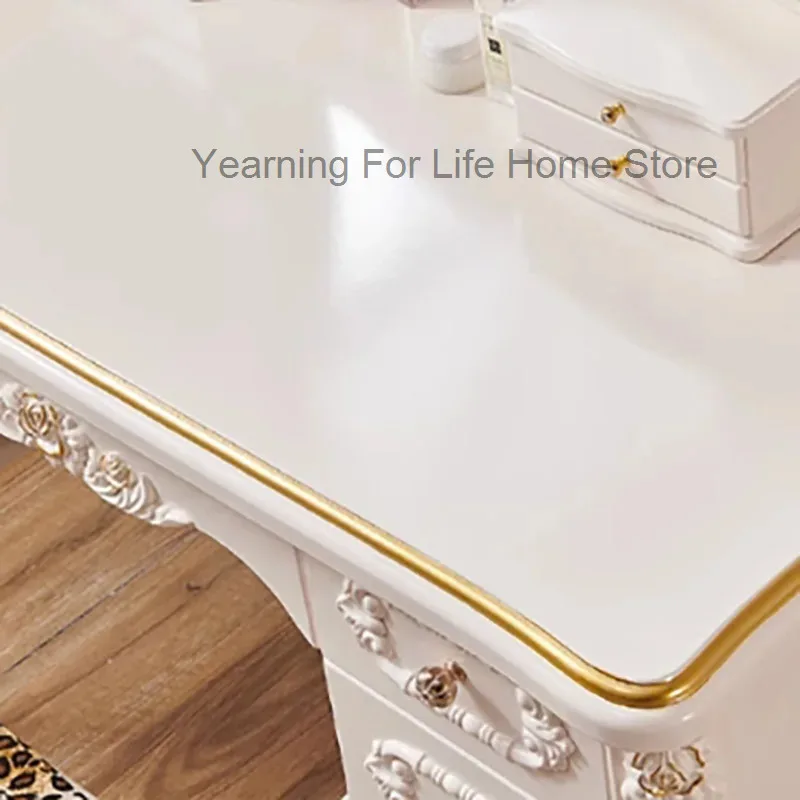 

Trendy Unique Nordic Vanity Table Vintage Luxury Drawer Design Vanity Table Makeup Elegant Scrivania Makeup Bedroom Furniture