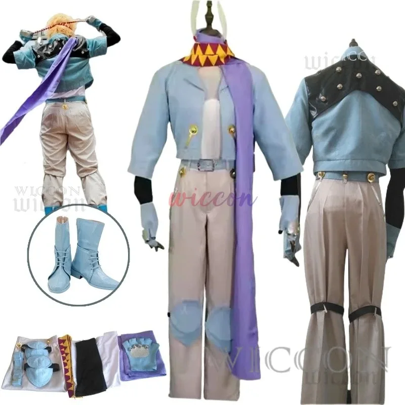 

NewGame Battle Tendency Caesar Anthonio Zeppeli Cosplay Costume Coat Pants Shoes Wig Halloween Carnival Suit Full Set Customize