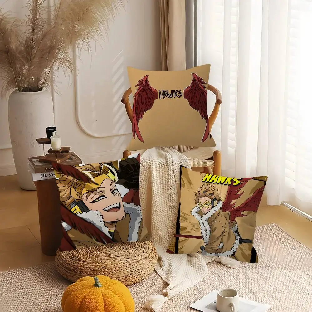 Anime Academia H-Hawks    Cushion Cover Car Throw Pillow Case For Sofa Car Christmas Gift