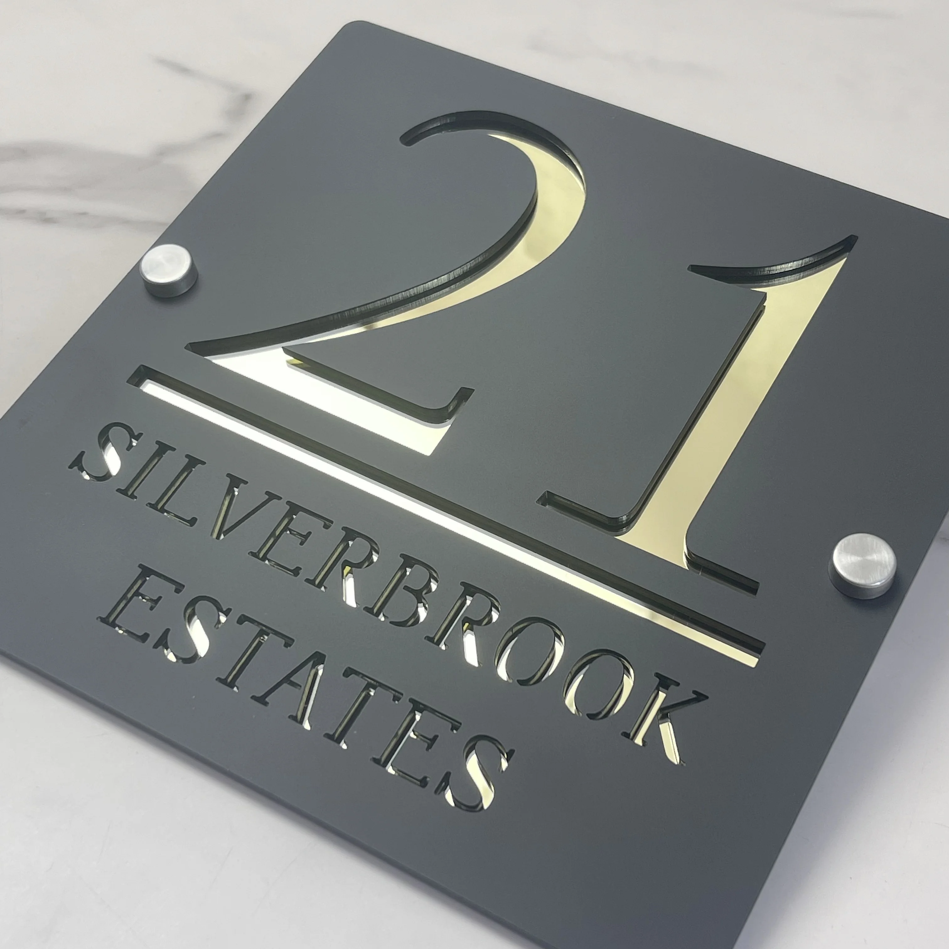 ثلاثية الأبعاد رقم العائمة الاكريليك رقم المنزل تسجيل مخصص الحديثة مقاوم للماء لوحة عنوان الباب شخصية في الهواء الطلق اسم المنزل اللوحة #3