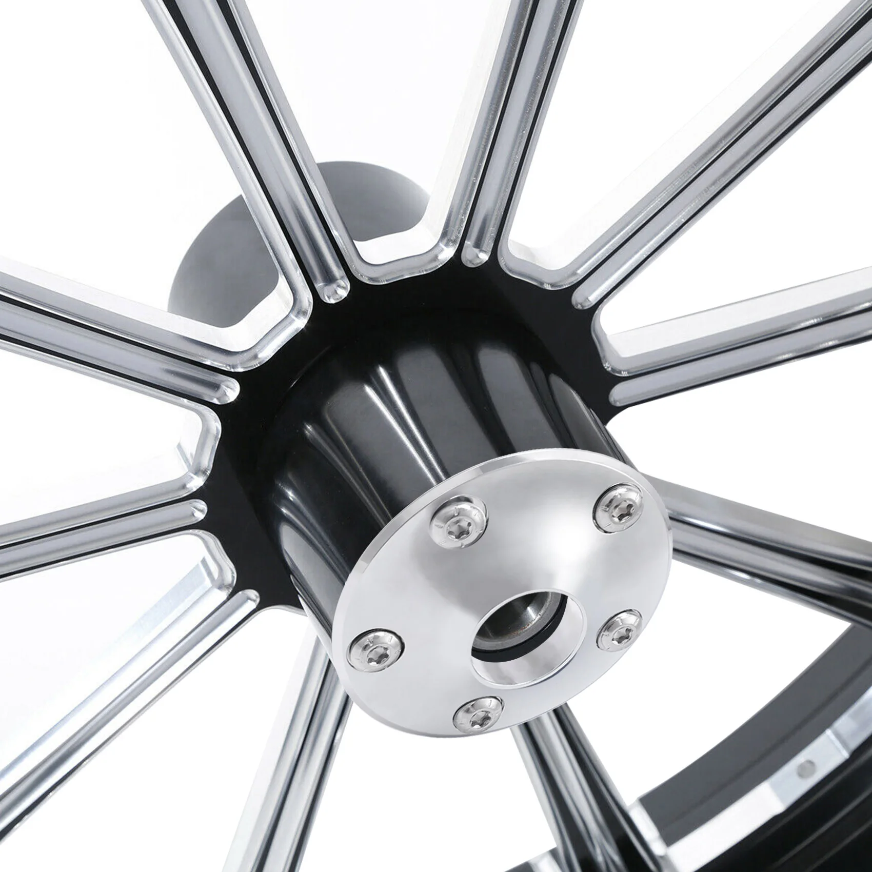 Motorcycle Dual Disc Front Wheel Hub Cap Cover For Harley Touring Street Road Glide Non ABS 2008-2021