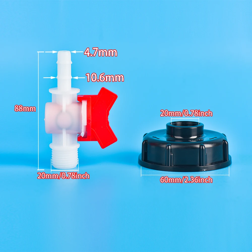 IBC Tank Adapter to POM Control Valve Water Tank  Connector Tank Suitable for Home Garden Water Connectors