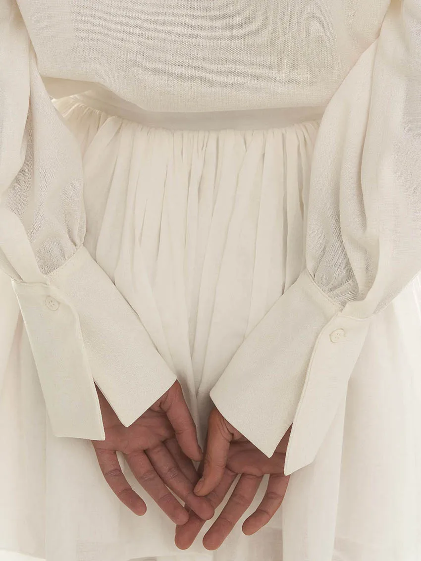 Marthaqiqi White Female Sleepwear Sets Long Sleeve Nightgowns Turn-Down Collar Pajamas Shorts Skirts Casual Women Nightwear Suit