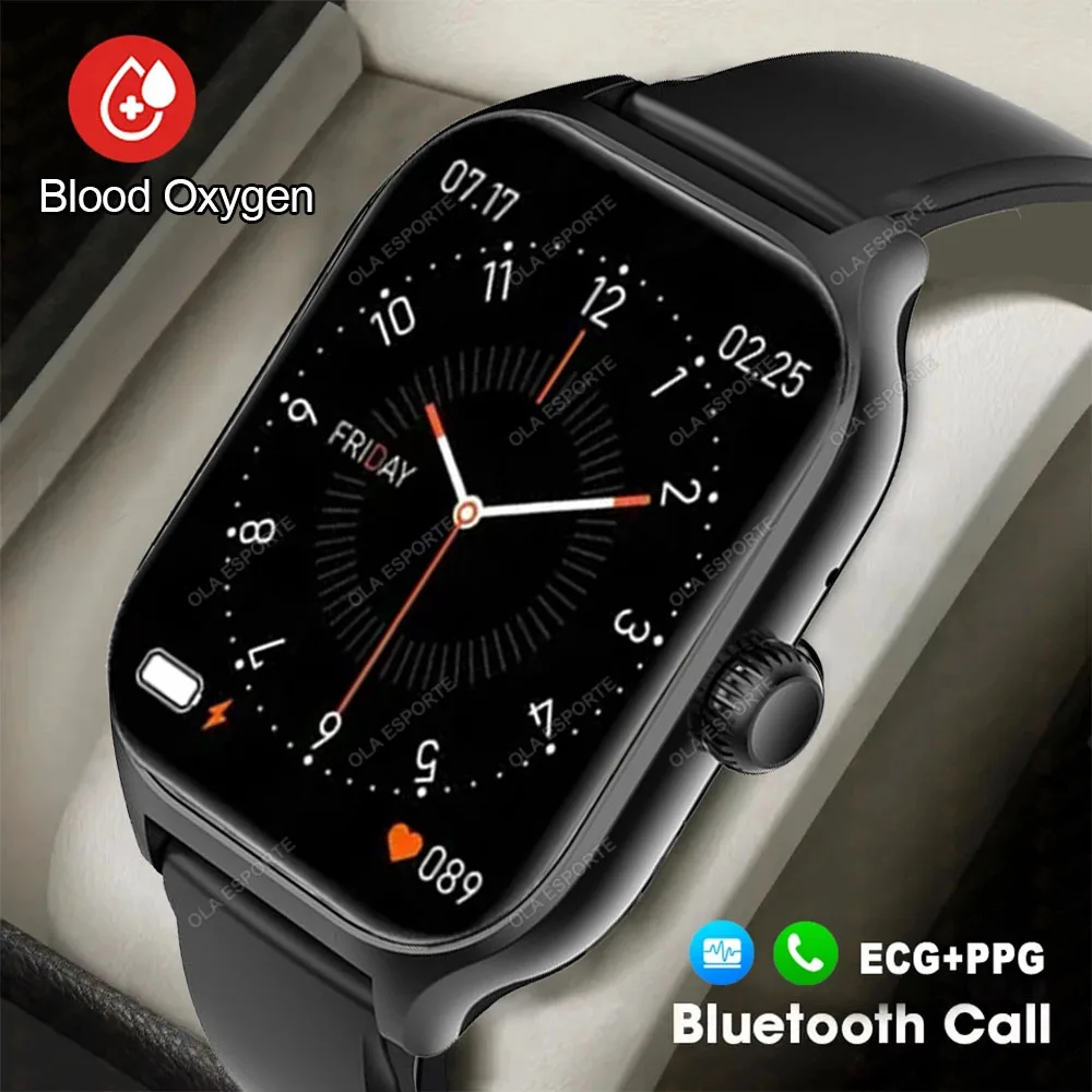 Smart Watch Men 1.75Inch HD Screen Sports Watch Heart Rate Bluetooth Call Waterproof Smart Watches Fitness Women For Android IOS