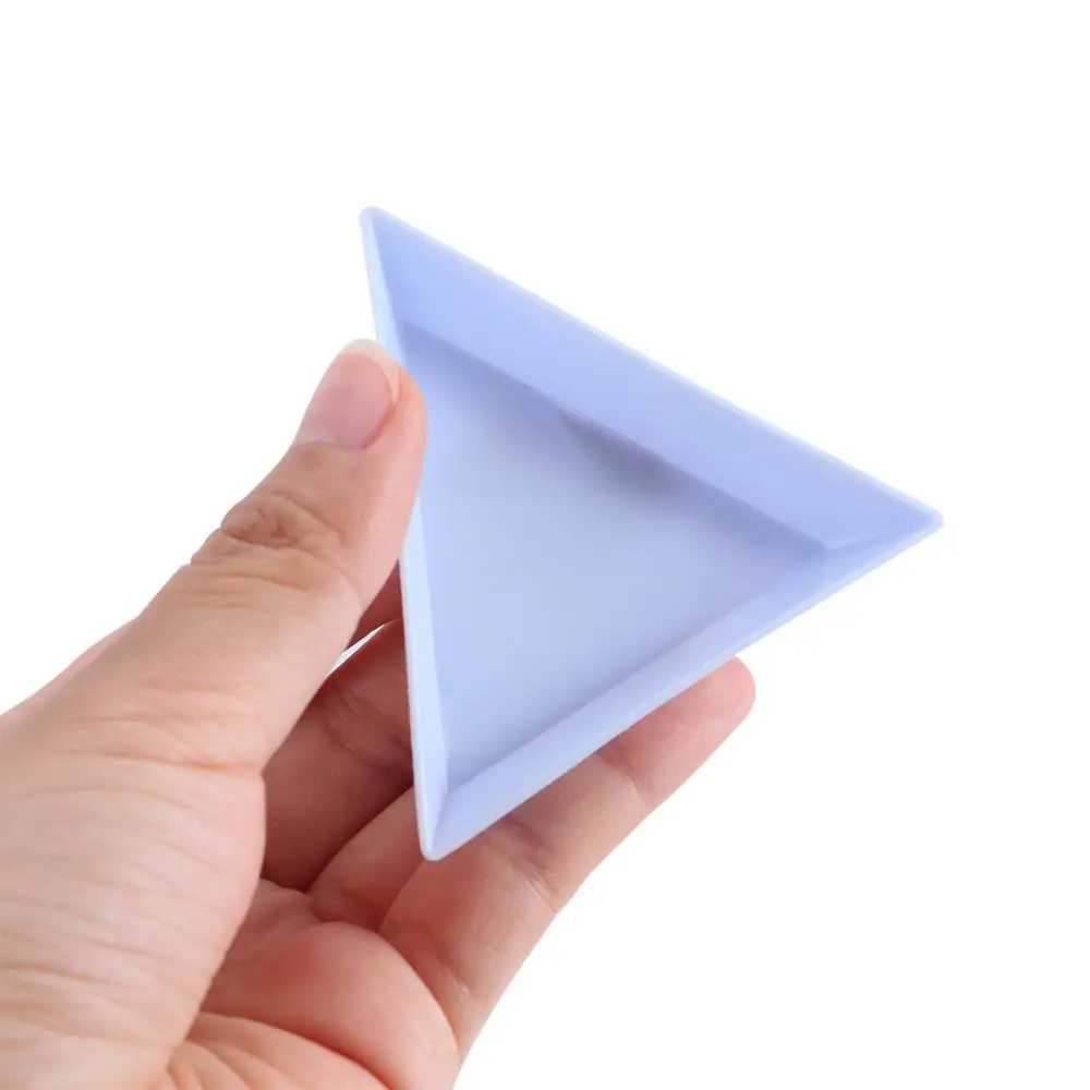 Acrylic Manicure Triangle Beads Decor Picker Point Drilling Tools Nail Tray Rhinestone Storage Display Plate Nail Gems Holder