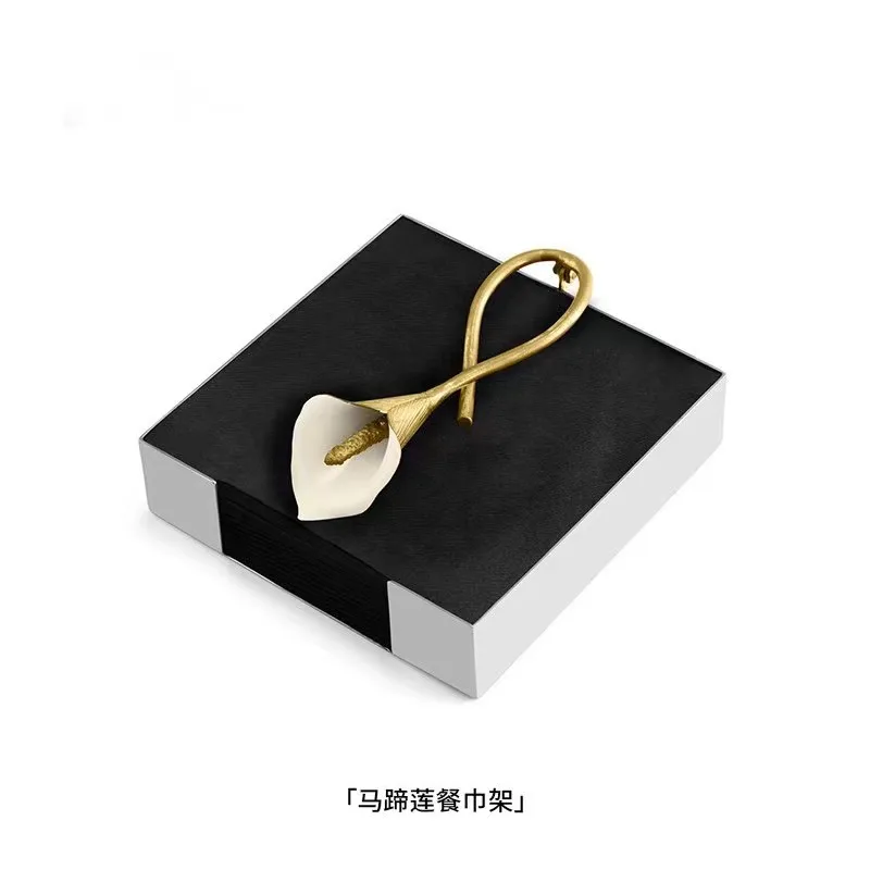 Nordic simple napkin storage box, light luxury hotel restaurant commercial fixed-point square box, handicrafts