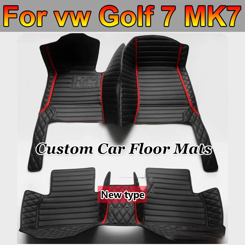 Car Floor Mats For Volkswagen vw Golf 7 MK7 2020 2019 2018 2017 2016 2015 2014 2013 Auto Interior Styling Protect Covers Carpets