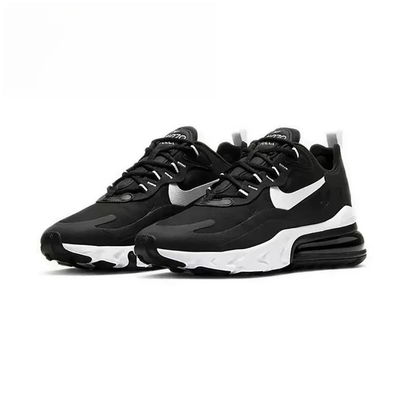 Nike Air Max 270 React Black Mesh Breathable Anti-slip Air Cushion Men Women Running Shoes Nike Sports Sneakers Men CI3889-002