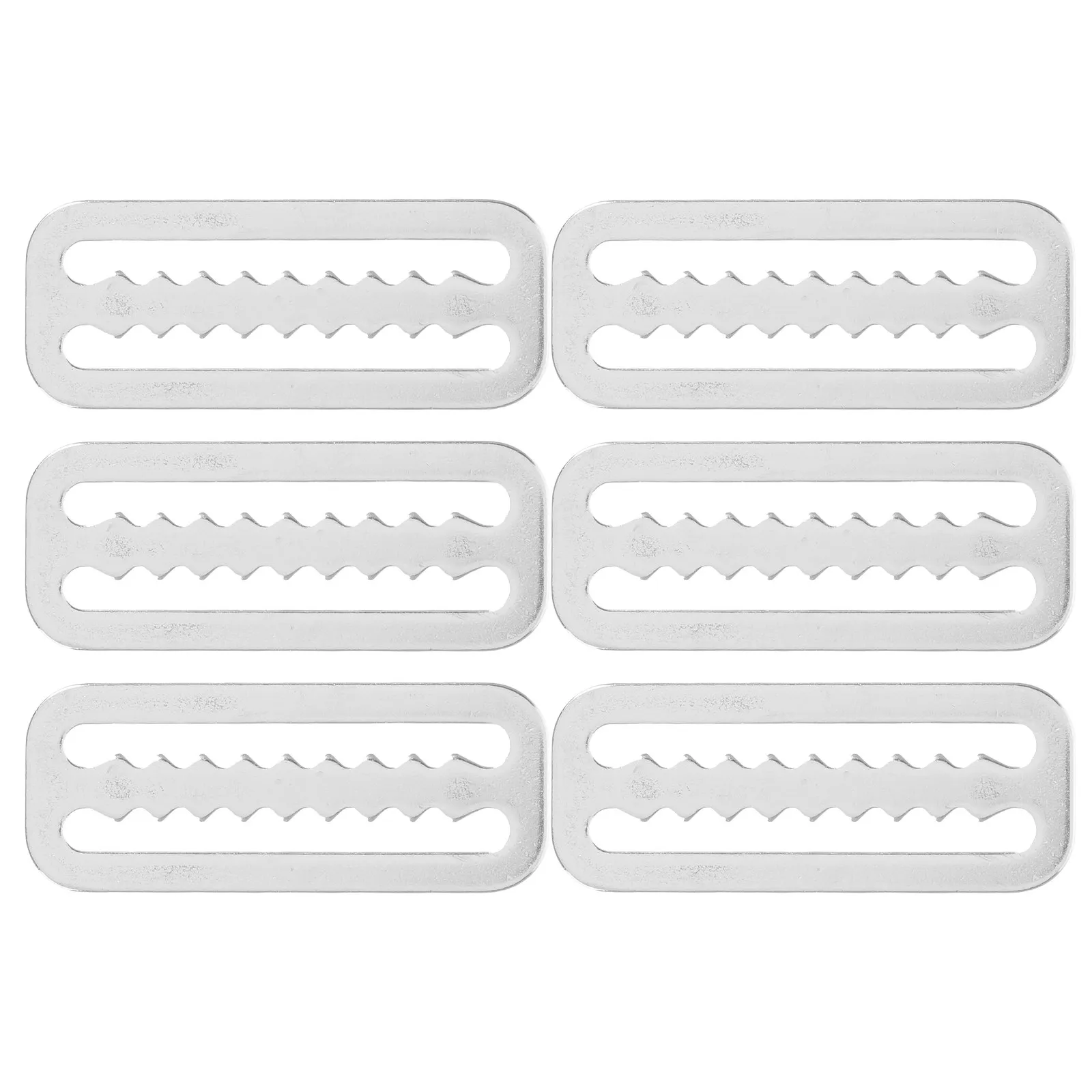 6Pcs Scuba Diving Weight Belt Buckle Stainless Steel Serrated Webbing Strap Keepers 2 Inch Slide Stopper Dive Belt Clamp Stopper