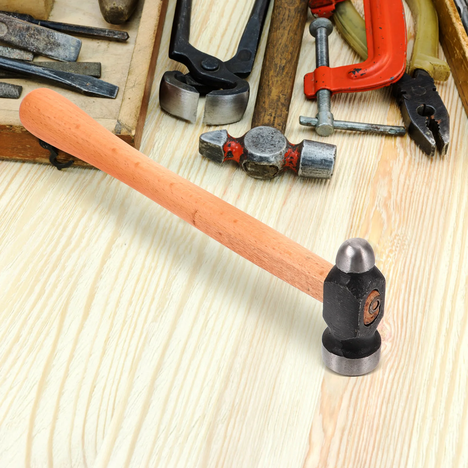 

Wooden Handle Hammer Round Head Mallet for Woodworking Furniture Installation Hammer Installation Mallet Home Use Lightweight