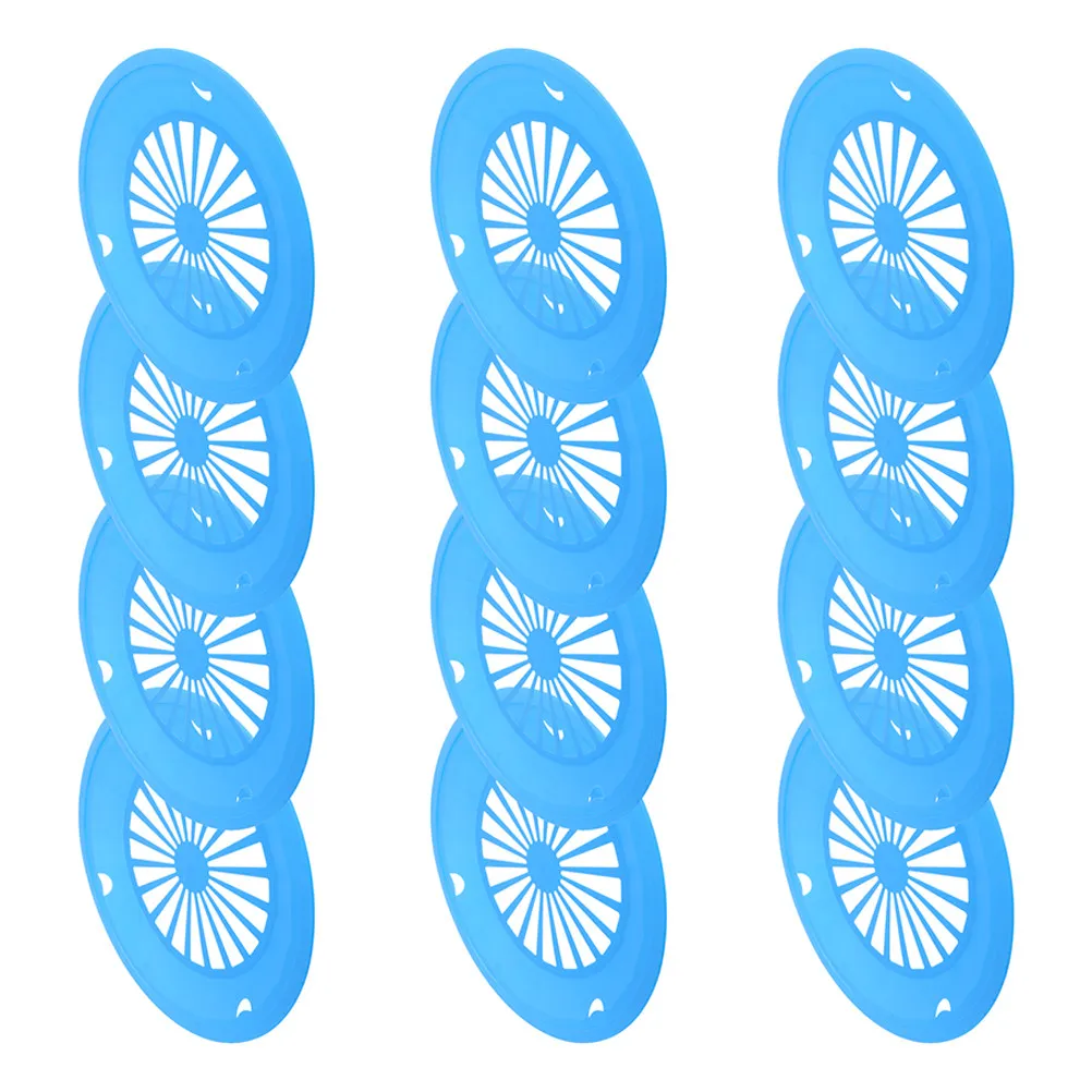 12Pcs Lightweight Bbq Plate Tray Reusable Plastic Paper Plate Support Even Weight Distribution for Parties Picnics Graduations
