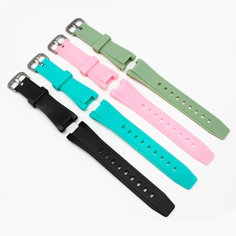 حزام ساعة اليد ل MSG-S200G-4 / 1A / 5A MSG-W200 لينة الراتنج بولي TPU حزام الساعات دبوس مشبك المعصم الفرقة سوار حزام الرياضة مقاوم للماء st