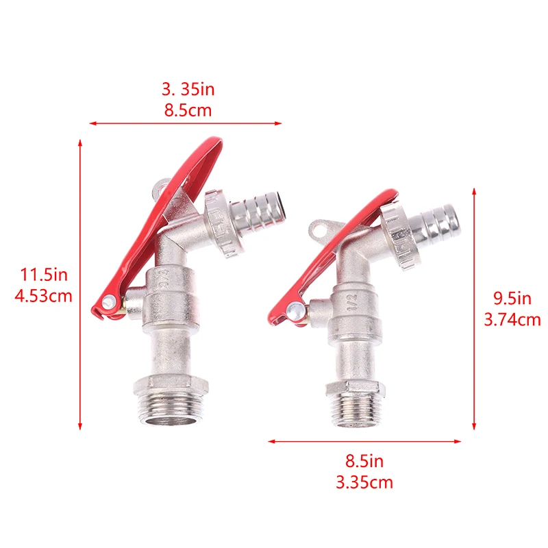 1 PC Garden ท่อก๊อกน้ําล็อคถังน้ํา Connector เปลี่ยนเครื่องมือ 1/2 นิ้ว 3/4 นิ้วสังกะสีอัลลอยด์ล็อคก๊อกน้ํา