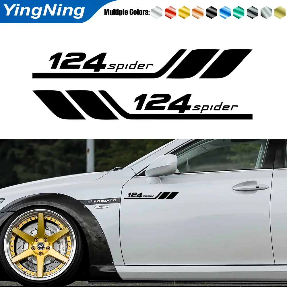 

2pcs Car Small Stickers Car Body Creative Car Fender Reflective Leaf Door Decal Vinyl stickers For Fiat 124spider Accessories