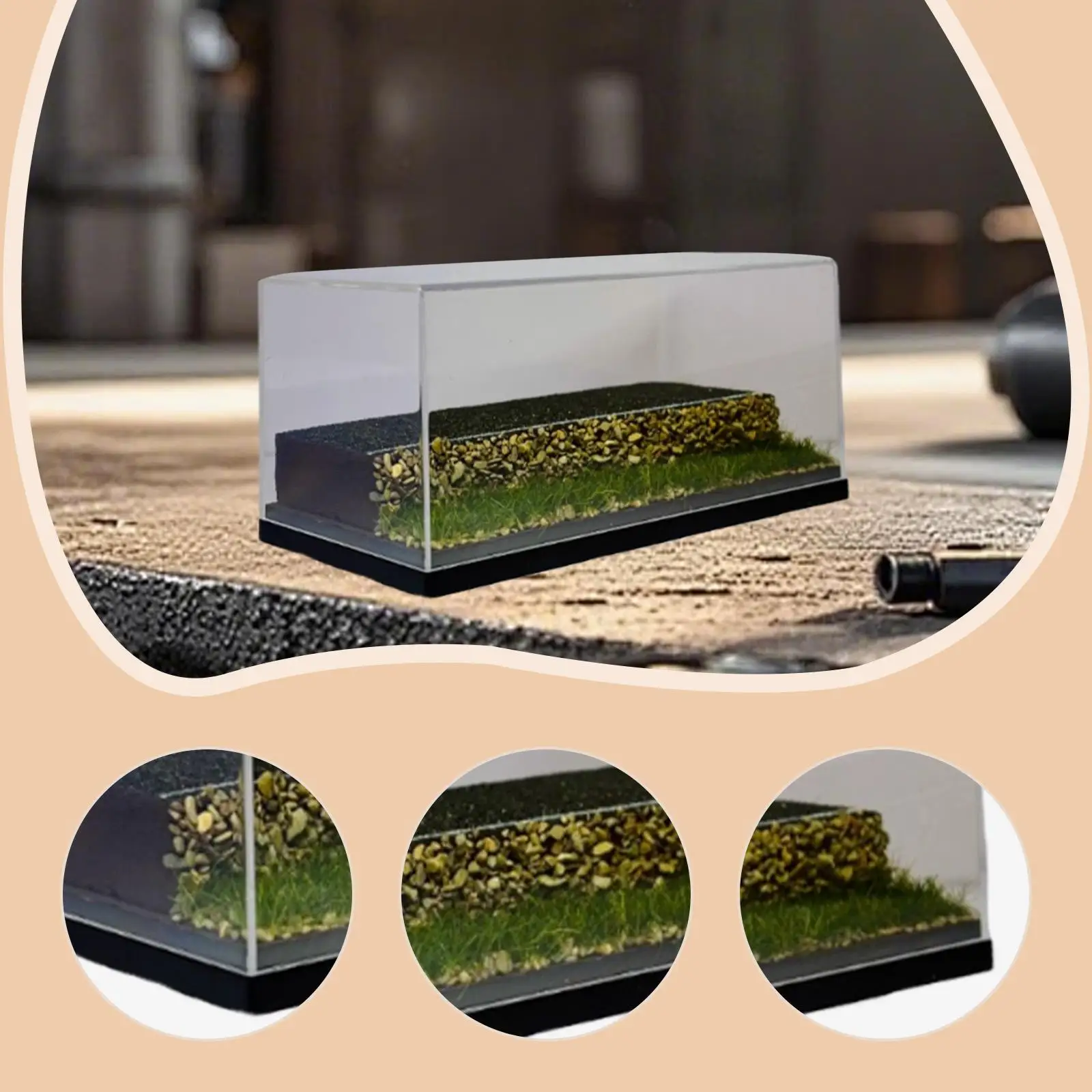 

1/64 Scale Model Car Display Case Showcase Organizer Dustproof Collectible Gift Scenario Decorative Toy Car Storage Box