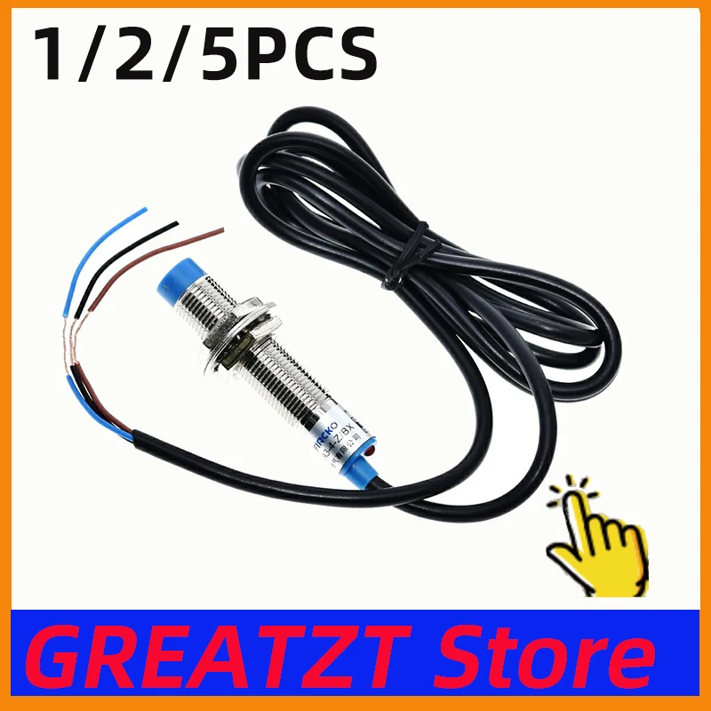 GREATZT 1/2/5PCS LJ12A3-4-Z/BX LJ12A3-4-Z/BY Inductive Proximity Sensor Detection Switch NPN DC 6-36V for Arduino