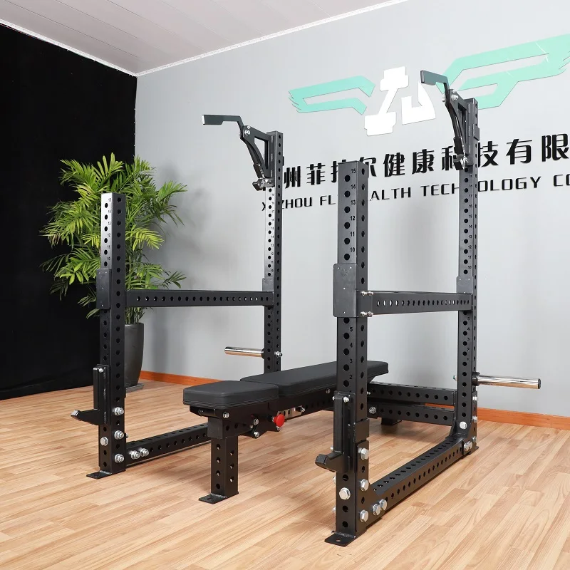 heavy duty commercial gym fitness equipment adjustable rack bench press