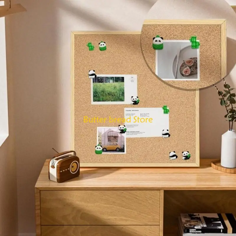 W89C 20/30 조각 팬더 푸시 핀 공지 보드 엄지 압정 코르크 보드 핀 사무실 공지 보드 디스플레이 그림 메모