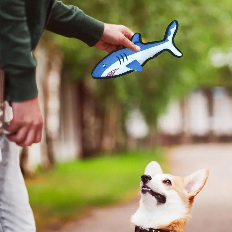 Bite-Resistant Dog Sound Toy Anti Bite Shark Toy For Animal Pet Playing Training Toy With Sound Colorful Puppy Shark Fish Toy