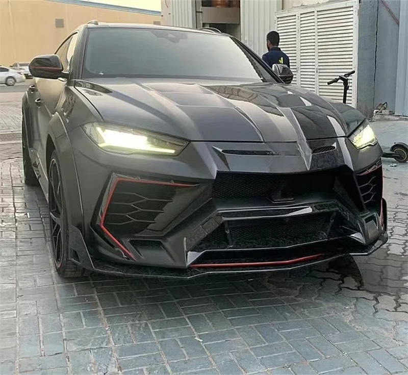 M Style URUS Carbon Fiber BodyKit Forged Bumper Side Skirt Spoiler Hood Fender Exhaust Pipe New