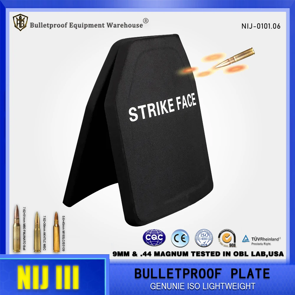 NIJ III Grade Silicon Carbide Ceramic Alumina, Core Plate US Standard Bulletproof Chest Plate