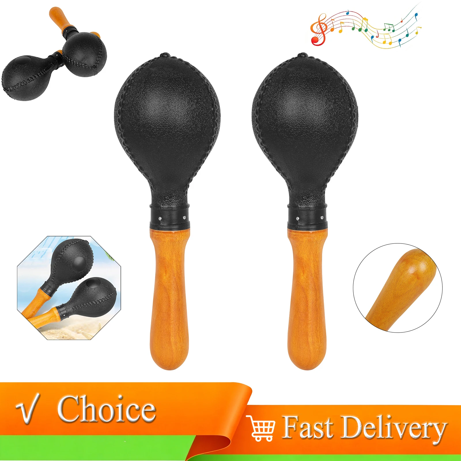 Musical Instrument Rattle - IRIN Professional 1 Paio di Maracas,