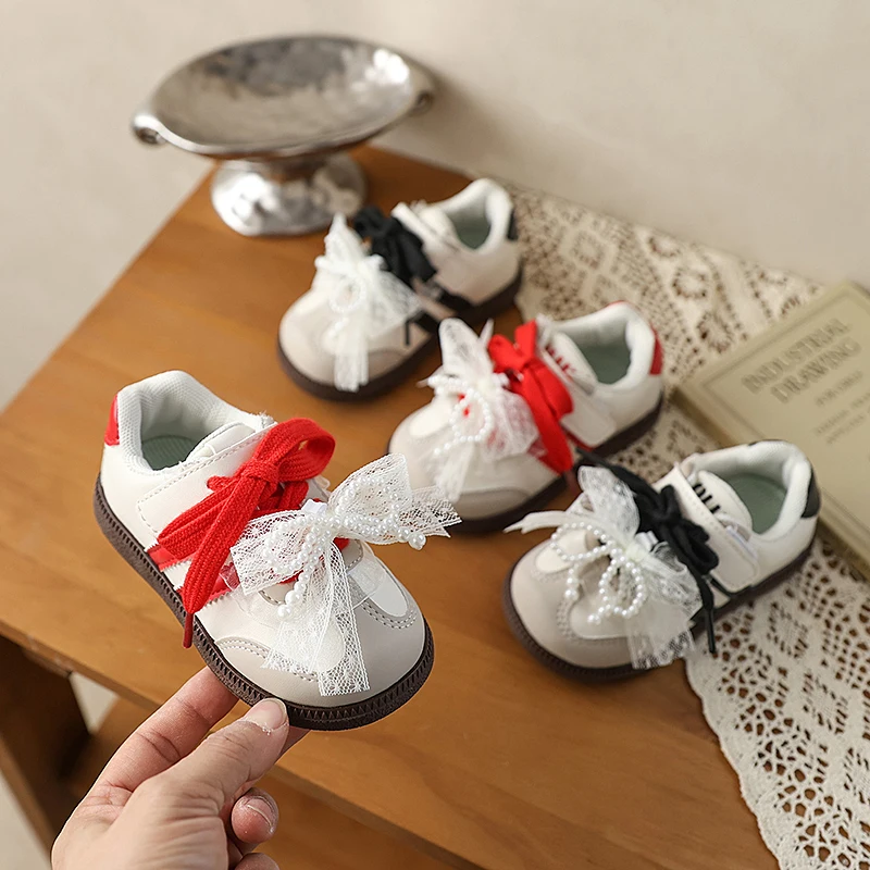 

Sneakers Spring 2026 New Cartoon Casual Sports Shoes Soft Bottom Breathable Baby Girls Dequn Shoes Artificial Leather Anti-slip