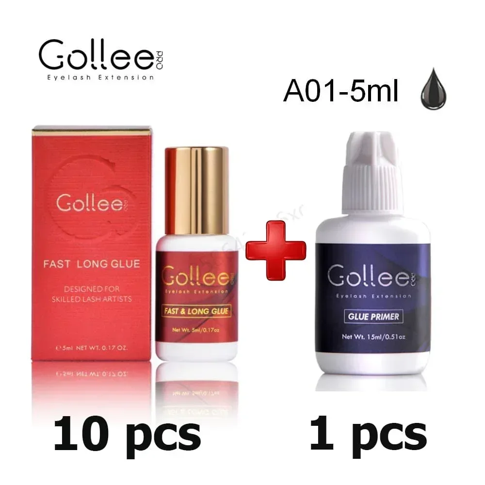 10 bottiglie di colla per extension ciglia Primer Premium 15ml Super Bonder Adesivo per ciglia finte Fornitori all'ingrosso 1S Asciugatura rapida Forte