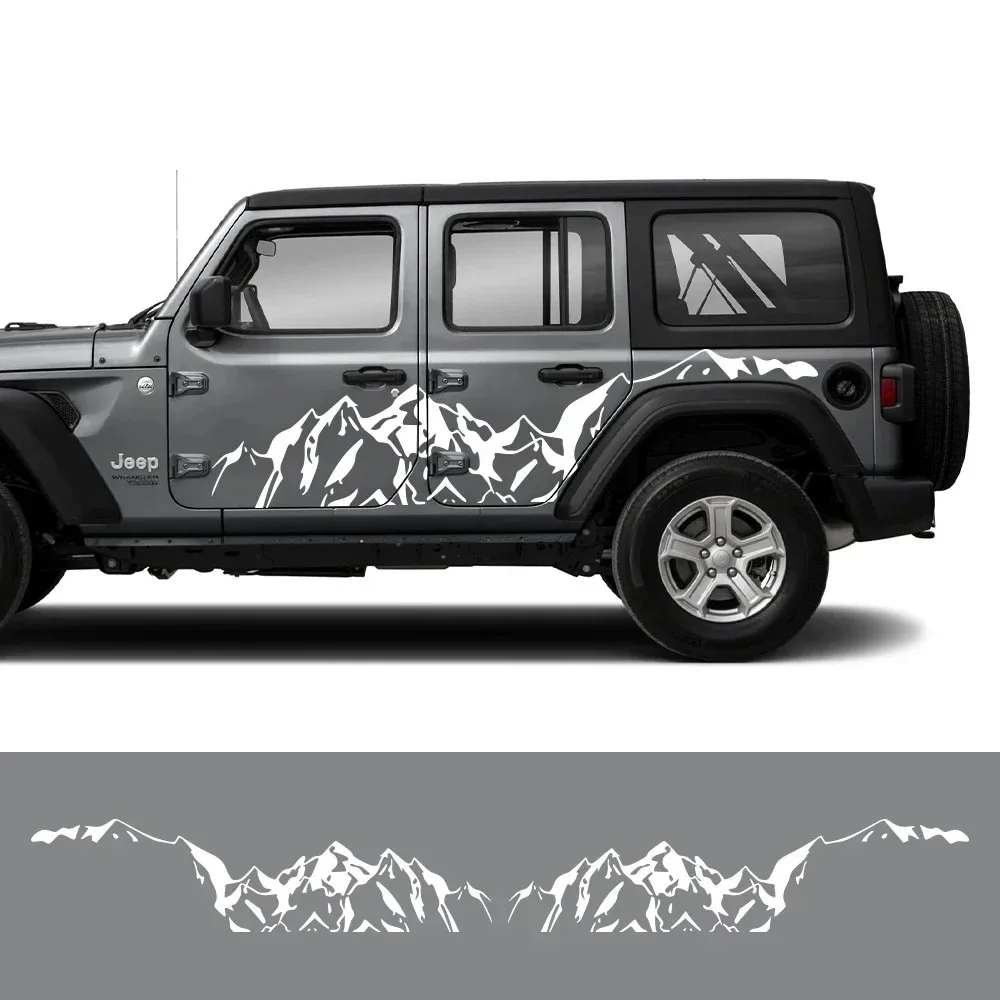 

Car Side Stickers for Jeep Wrangler JK JL TJ YJ Mountains Model Automobile Door Vinyl Film Trim Decals Auto External Accessories