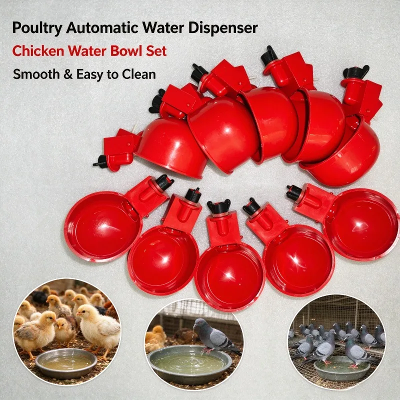 2/10cs Huhn Trinken Schüssel Geflügel Automatische Wasser Dispenser Taube Automatische Wasser Dispenser Kleine Küken Fütterung Schüssel – Detail 4