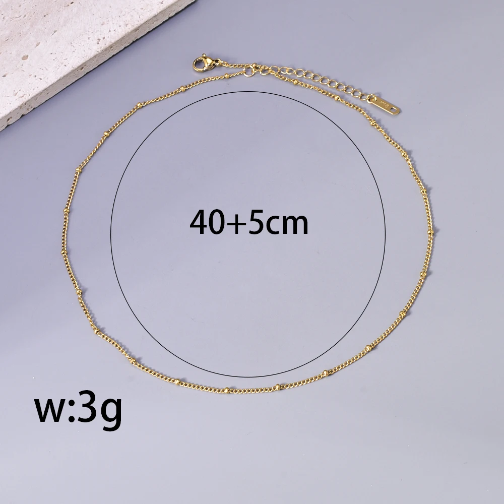 Cross-Border Gold DIY Necklace Chain, Stainless Steel Snake Bone Chain, Round Snake Chain, Jewelry Accessories image 6