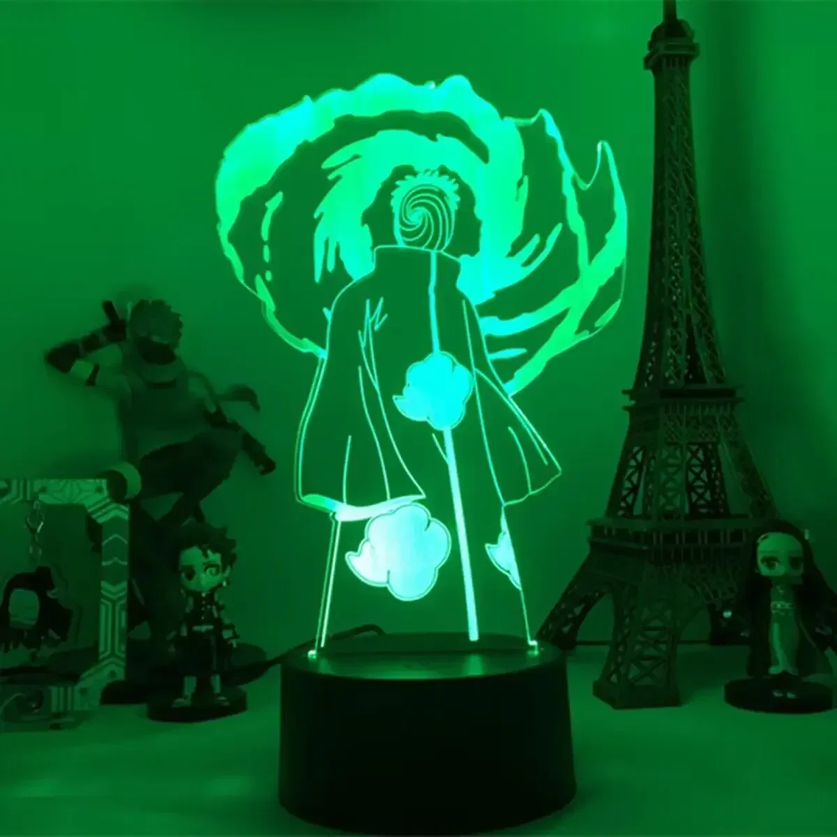 16/7 Colors Naruto Uzumaki LED Night Light Toys Akatsuki Kakashi Hatake Kids Bedroom Nightlight Itachi Uchiha 3d Lamp Toys Gift