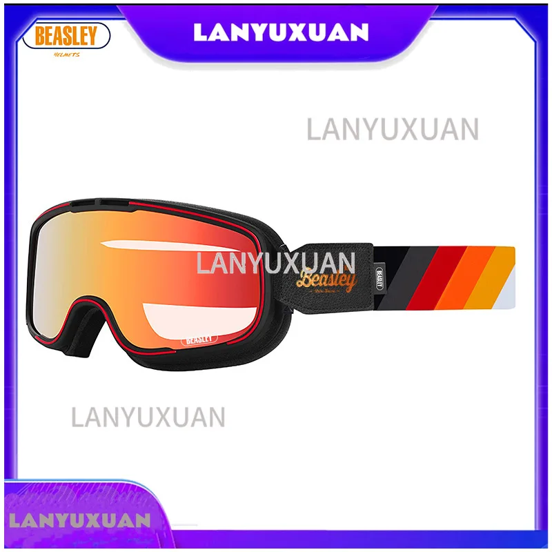 2026 Bisley motorcycle goggles off-road windproof sand glasses men's and women's retro goggles outdoor sports ski goggles
