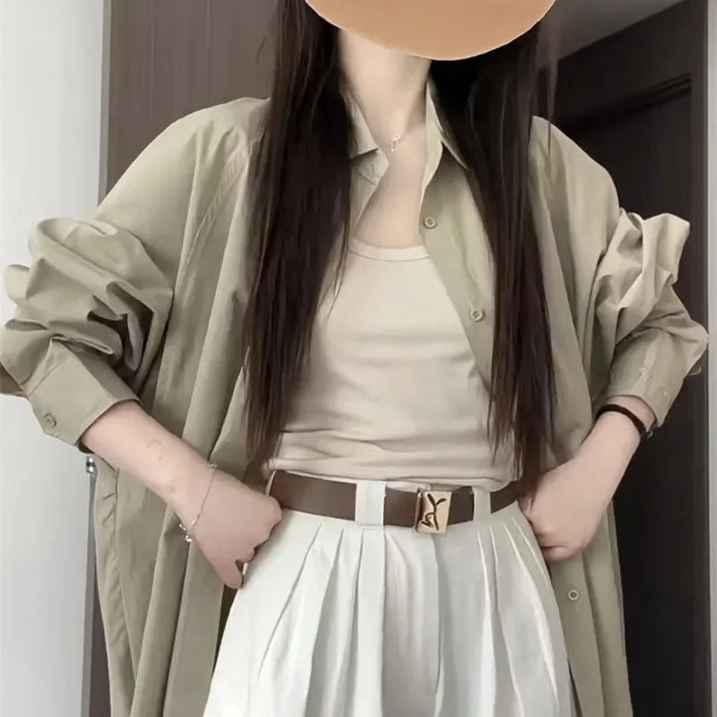 2024 weibliche Sonnencreme Shirts Tops Mantel Damen Neue Lange Ärmeln Strickjacke Bluse Oberbekleidung Sommer Frauen Dünne Stil Bluse Jacke