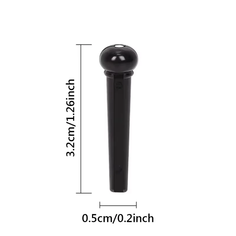 Miwayer Plastic Guitar Bridge Pins Set of 6, String Fixing Pegs for Acoustic Folk Guitar Replacement