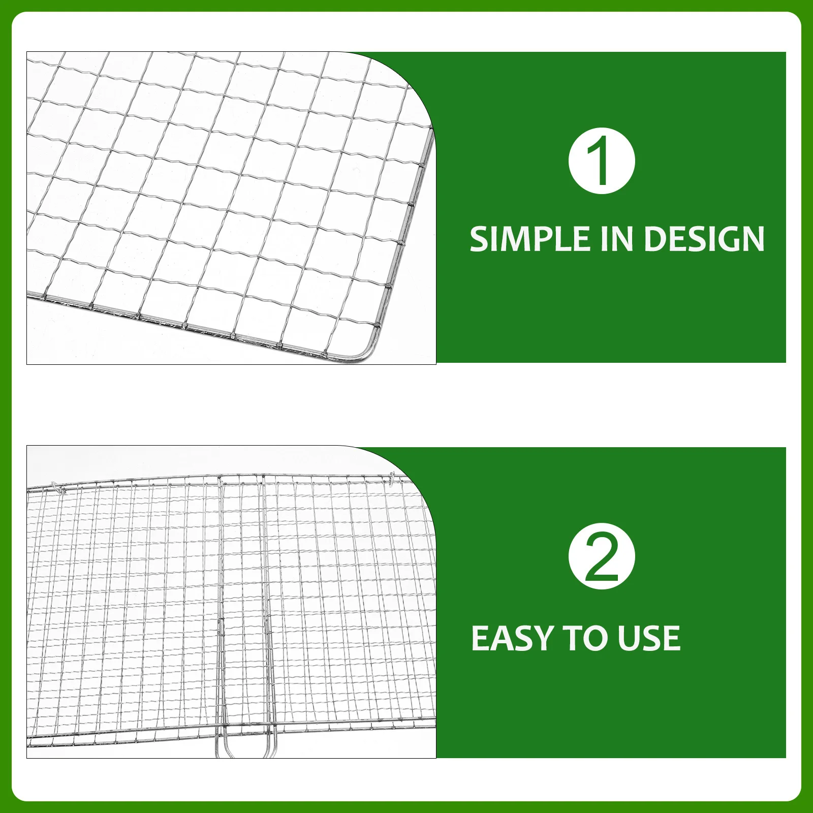 

Bbq Grill Rack Stainless Steel Heat Resistant Fish Grill Basket Outdoor Camping Barbecue Tool Vegetable Meat Grilling