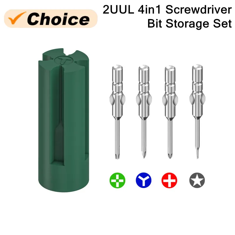 

2UUL SD24 4 в 1, биты для отверток с магнитным набором для хранения, высокопрочный сплав S2, головка CC/Pentalobe/трехточечные/крестовые биты