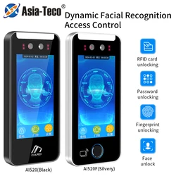 Asia Teco World Debut 5inch 5000user TCP/IP WIFI Dynamic Face Recognition Access Control Attendance Machine Fingerprint Reader